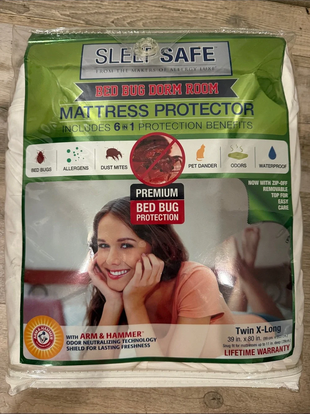 Twin X-Long White Mattress Protector - Bed Bug Protection Dorm Twin XL